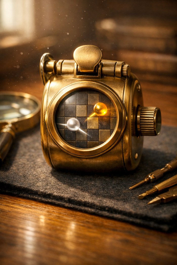 Both twins gliding one cell in opposite directions on the brass grid