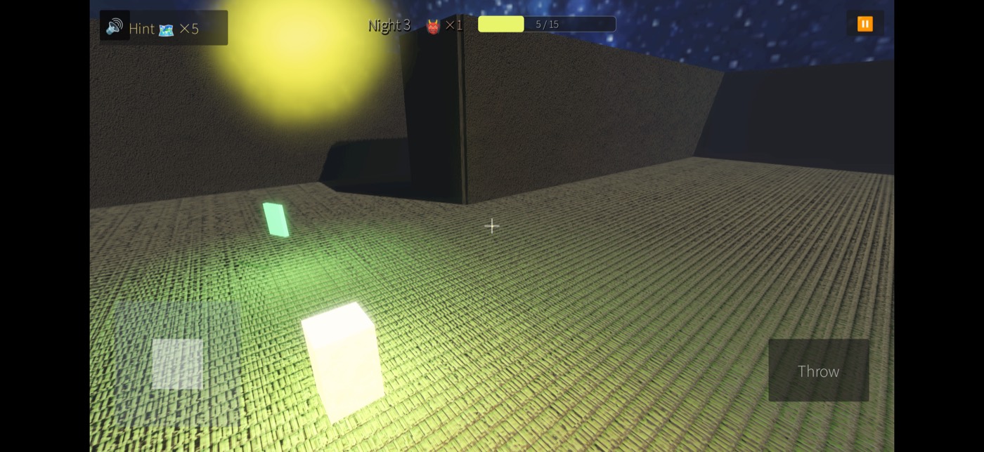 Glowing fireflies drifting in the dark