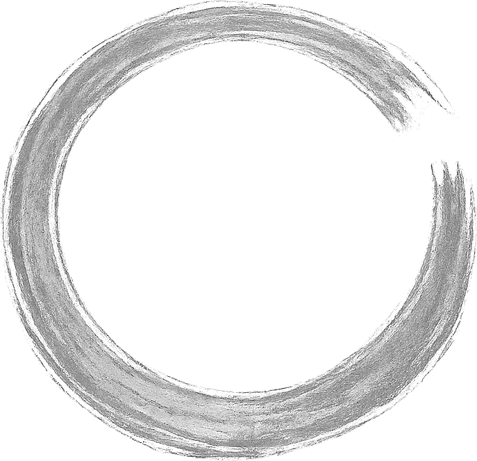A hand-brushed ensō ink circle