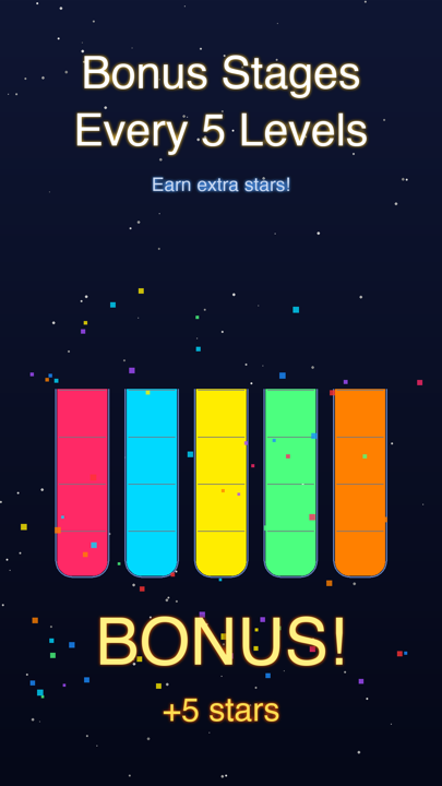 Bonus stage with colorful tubes